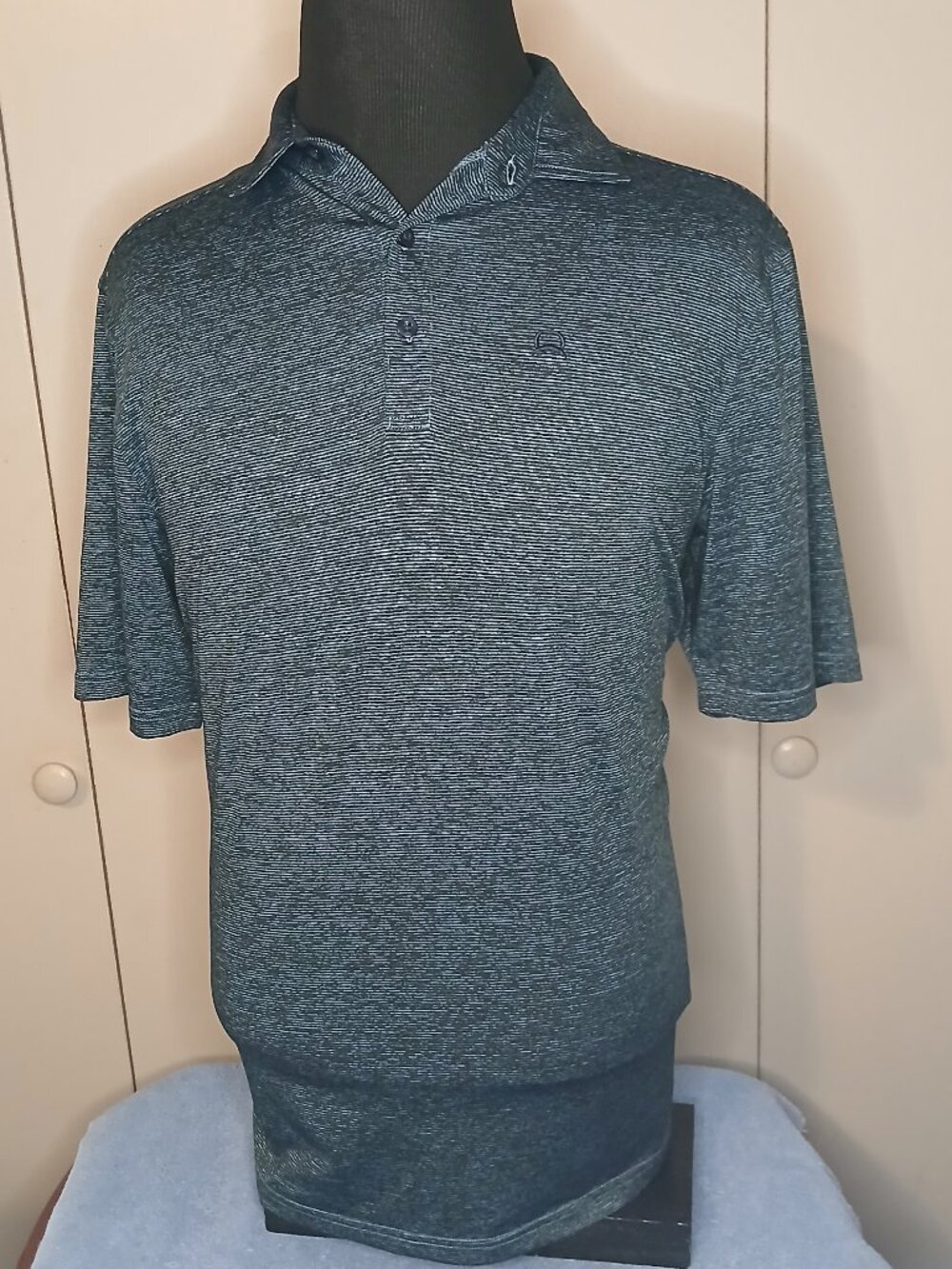 Cinch Men's XL Blue Black Polo Shirt (1084P2)